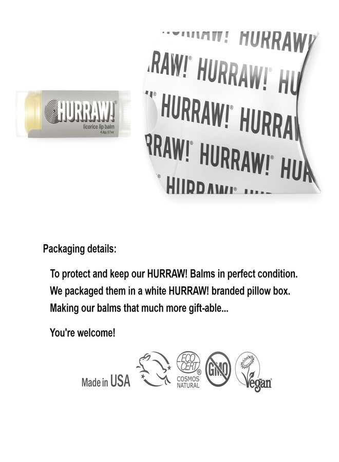 هرو! مرطب شفاه هوراو! بنكهة عرق السوس: عضوي، نباتي معتمد، لم يُختبر على الحيوانات، وخالٍ من الغلوتين. مكونات طبيعية 100%، غير معدلة وراثيًا. خالٍ من العسل، وزبدة الشيا، والصويا، وزيت النخيل. صنع في الولايات المتحدة الأمريكية. - Image 2